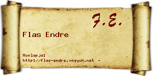 Flas Endre névjegykártya